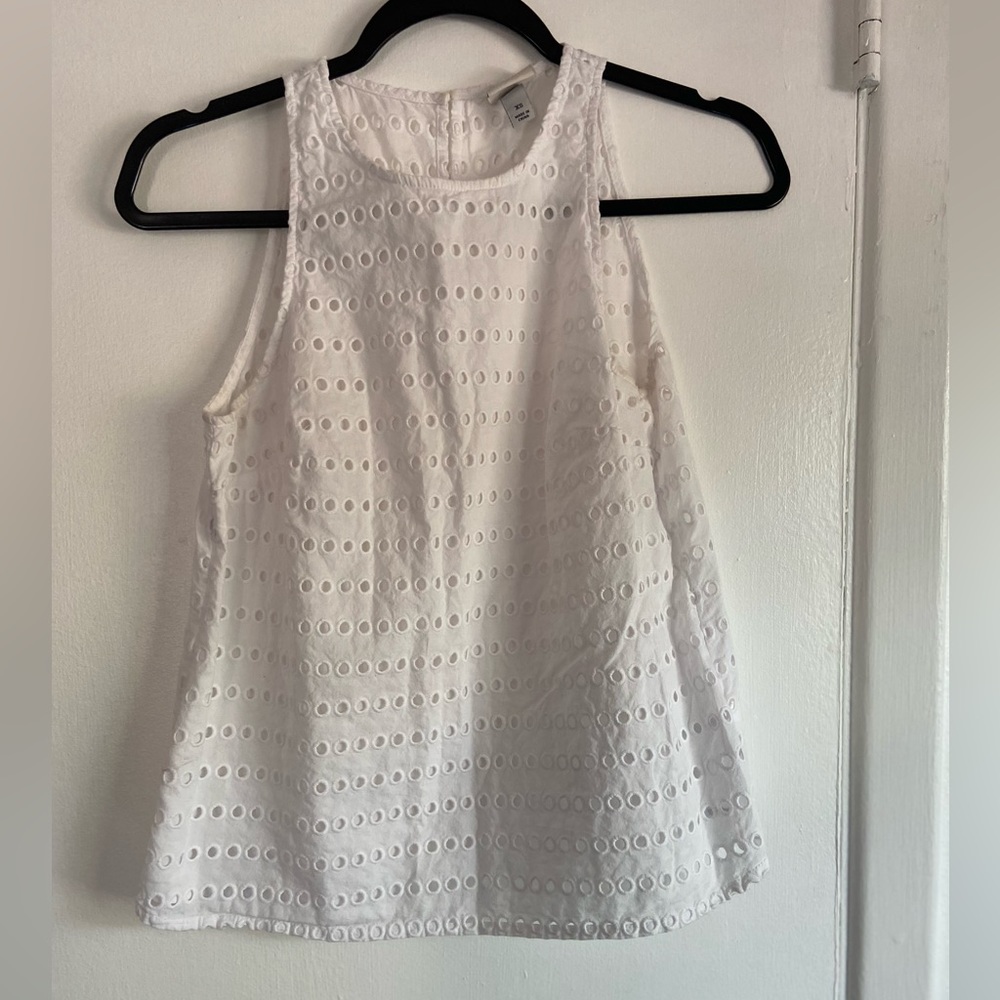 White polka dot tank